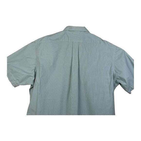 Ralph Lauren Mens 2XL Classic Fit Green Blue Short Sleeve Button Down Shirt - Picture 7 of 13
